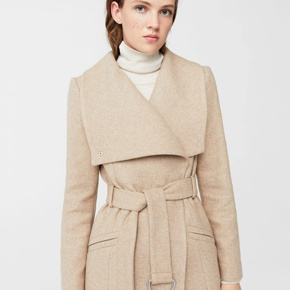 NWOT Mango Women's Lapels Wool Coat